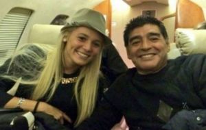 Diego Maradona spent a few days in Tierra del Fuego capital with his fiancé Rocío Oliva 