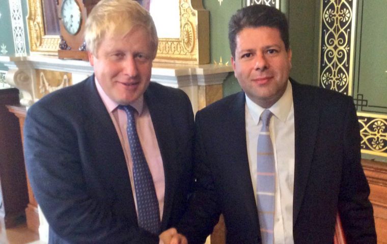 The Foreign Secretary met with Mr Picardo to tell him Britain will would never let Gibraltar pass into another state's control without the consent of the people.