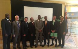 BOT leaders meeting in Turks and Caicos: MLA Roger Edwards and Gibraltar's CM Fabian Picardo, second and third from the left