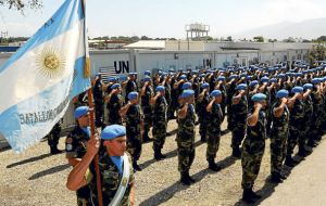 Ban Ki-moon thanked Argentina for its commitment to UN peacekeeping missions, especially those in Cyprus and Haiti