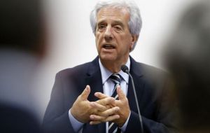 However reaching the treaty with Chile will not be very smooth since president Tabare Vazquez faces strong resistance from organized labor 