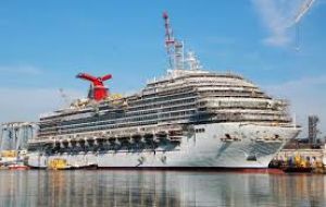 The one billion-dollar 130.000 tons Carnival Vista is the cruise liner’s newest ship, launched last May first  