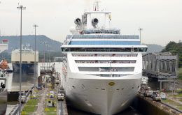 Cruise ship Coral Princess is slated to transit the Panama Canal on a voyage from Los Angeles, to the U.S. East Coast on October 4, 2016