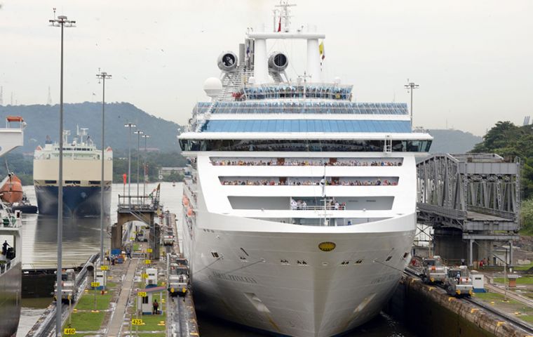 Cruise ship Coral Princess is slated to transit the Panama Canal on a voyage from Los Angeles, to the U.S. East Coast on October 4, 2016