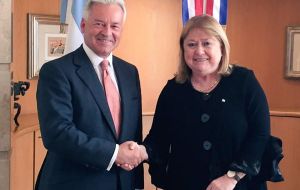 Sir Alan Duncan with minister Malcorra
