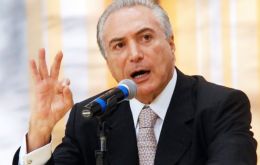 Temer hopes the proposal, which would limit growth in spending to the rate of inflation for up to 20 years, will eventually clear the two Houses 