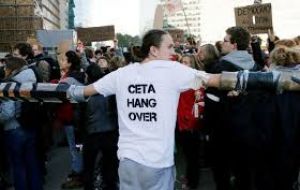 Not everybody is happy with CETA, despite arguments from supporters who say it  will increase Canadian-EU trade 20% and boost the EU economy by 12bn Euros