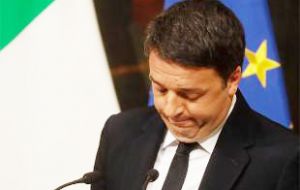 Barely an hour after the referendum was resoundingly rejected Sunday by voters, Renzi announced he would keep his promise to quit 