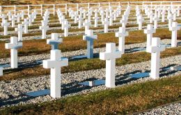 The Argentine cemetery in Darwin where the identification of unknown soldiers will be taking place