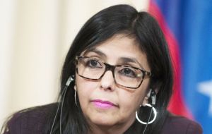 Foreign Minister Delcy Rodriguez told reporters the government had “ordered the relevant authorities to take action” against the channel.