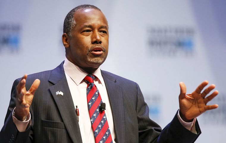 Dr. Ben Carson likened slaves forced to come to America to immigrants seeking a better life. “That’s what America is about, a land of dreams and opportunity”