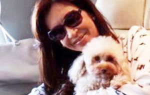 When asked court formality procedures, Cristina Fernandez said she lived with her pet Lolita and had her presidential pension seized by Judge Bonadio
