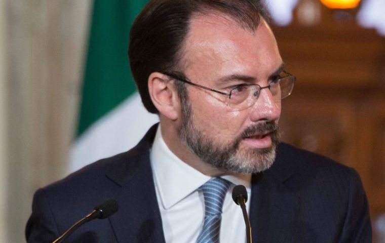 Videgaray met Trump's son-in-law and senior advisor Jared Kushner, along with National Security Advisor H.R. McMaster and Gary Cohn, a top financial aid