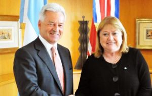 Last September foreign minister Malcorra and FCO minister Alan Duncan signed a joint statement which referred to additional Falklands' air with South America
