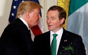 Kenny met with Trump as part of an annual tradition of Irish leaders visiting the US on St. Patrick's Day, a popular celebration of Irish-American culture in the US. 