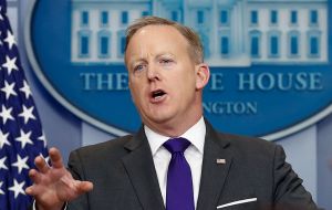 Spokesman Sean Spicer said Washington wanted to see the North end its provocative behavior immediately: “clearly conditions are not there right now” 