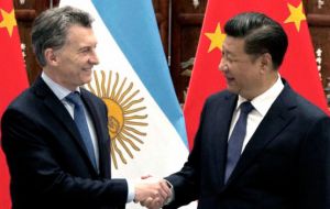 Macri will be received in Beijing by president Xi Jinping, when the two countries will be signing several accords totaling more than US$ 30bn 