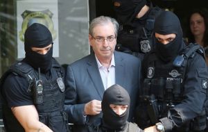 Cunha is in prison after found guilty of taking millions in bribes from  Petrobras. According to the account, Temer told Batista: “You need to keep doing that.”