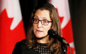 Chrystia Freeland, Canada's foreign minister said that talks “need to be conducted in a trilateral fashion,” and that officials there are “ready to roll up our sleeves.” 