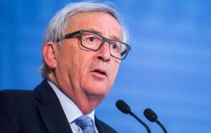 Juncker said the Group of Seven leaders “tried to explain in clear simple sentences to Trump” at a recent summit in Italy. 