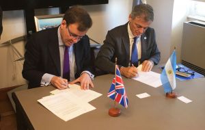 Minister Hands when he visited Buenos Aires last March to sign the Memorandum of Understanding  