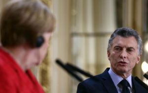 “I am optimistic,” Macri said. “I think Chancellor Merkel is going to have more work with protectionists in the EU agricultural sector than we will in Mercosur.”