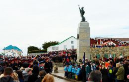 <br />
A ceremony is held at the Liberation Monument each year on the 14th June to mark the end of the Falklands War and to honour those who fought during the conflict,