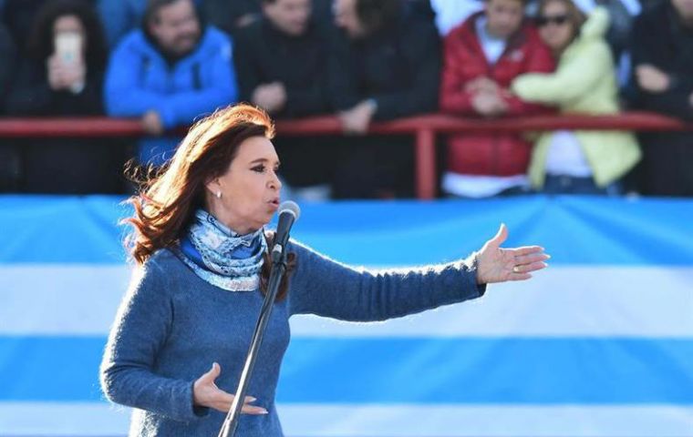 “I call for a citizen's unity, the unity of all Argentines,” said CFK, who has not confirmed her own candidacy yet.
