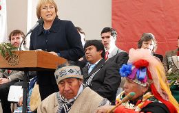 •	Chilean President Michelle Bachelet apologizes for “errors and horrors” committed against the Mapuche