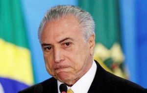 Temer has already withdrawn from attending the G-20 summit next week in Germany in view of the charges against him.