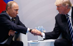 Trump met Vladimir Putin for the first time in Hamburg, a hotly anticipated encounter after the US president promised a rapprochement with Moscow