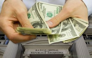 The Argentine central bank has been pumping dollars into local money markets to ensure that the greenback trades in the range of 18 Pesos at its highest  