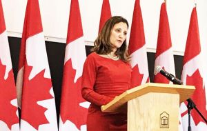 “Canada will uphold and preserve the elements in NAFTA that Canadians deem key to our national interest,” Canadian Foreign Minister Chrystia Freeland said 