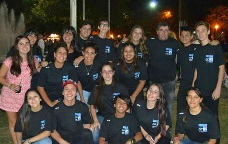 The Ensenada group of students who are scheduled to arrive in the Falklands this Saturday.