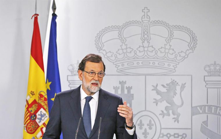 “There is no country in the world ready to allow this kind of situation within its borders, it is my wish to call elections as soon as normality is restored” Rajoy said