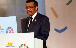 With Mugabe on hand, Tedros announced the appointment at a conference in Uruguay this week on non-communicable diseases. 