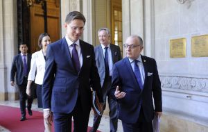Katainen spoke after talks with Brazilian President Michel Temer and the foreign ministers of Argentina, Brazil, Uruguay and Paraguay