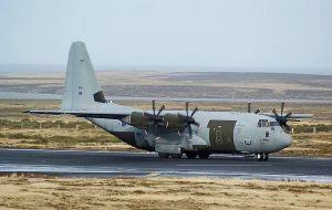 UK has offered a Hercules stationed in the Falklands  