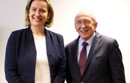 UK Home Secretary Amber Rudd met French Interior Minister Gerard Collomb in London to discuss a range of home affairs matters. 