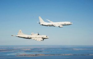 Argentine navy ships as well as a U.S. P-8 Poseidon aircraft and a Brazilian air force plane have returned to the area to check out the clue