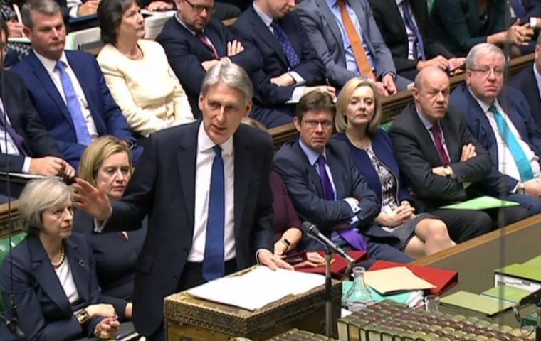 “We are at a turning point in our history,” Hammond told the House of Commons. “And we resolve to look forwards, not backwards.”
