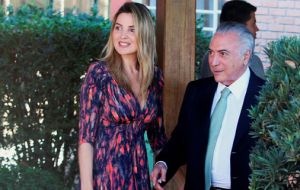 Michel Temer and his forty-year younger wife, Marcela Tedeschi Araújo