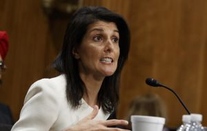 Earlier, US ambassador to the UN Nikki Haley warned member states that President Trump had asked her to report on “who voted against us” on Thursday.