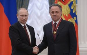  Mutko served on the FIFA council until March after he was barred upon his appointment as deputy prime minister. 