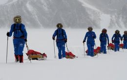 Over the last two months the team travelled up to 43kms a day, navigating crevasse fields whilst pulling sledges weighing up to 80kg and battling temperatures as low as -40°C.