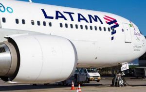 Currently there is a weekly LATAM flight to and from Chile, which includes a monthly stop in Argentina, once in each direction