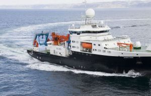 The James Cook Research ship will dock at Praça Mauá in Rio de Janeiro on February 27th