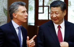 President Macri and his Chinese peer Xi Jinping 