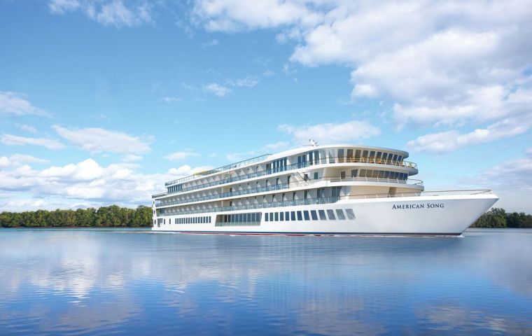 The second riverboat is the sister-ship to “American Song”, which will make its inaugural cruise on the Mississippi River this October.