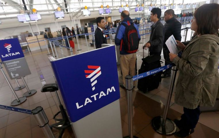 LATAM said it was notifying travel agencies and passengers on flights in order to minimize any impacts on their travel plans. 